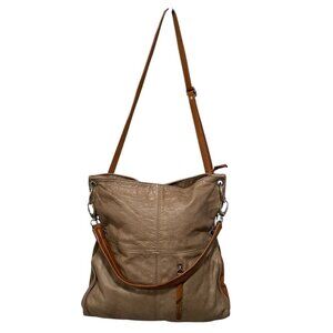 Tan Leather Convertible Hobo Shoulder Bag Crossbody Bag